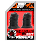 Ribnibs Curved Springy Ribbed Nip Suckers Night Black > Sex Toys > Nipple Suckers