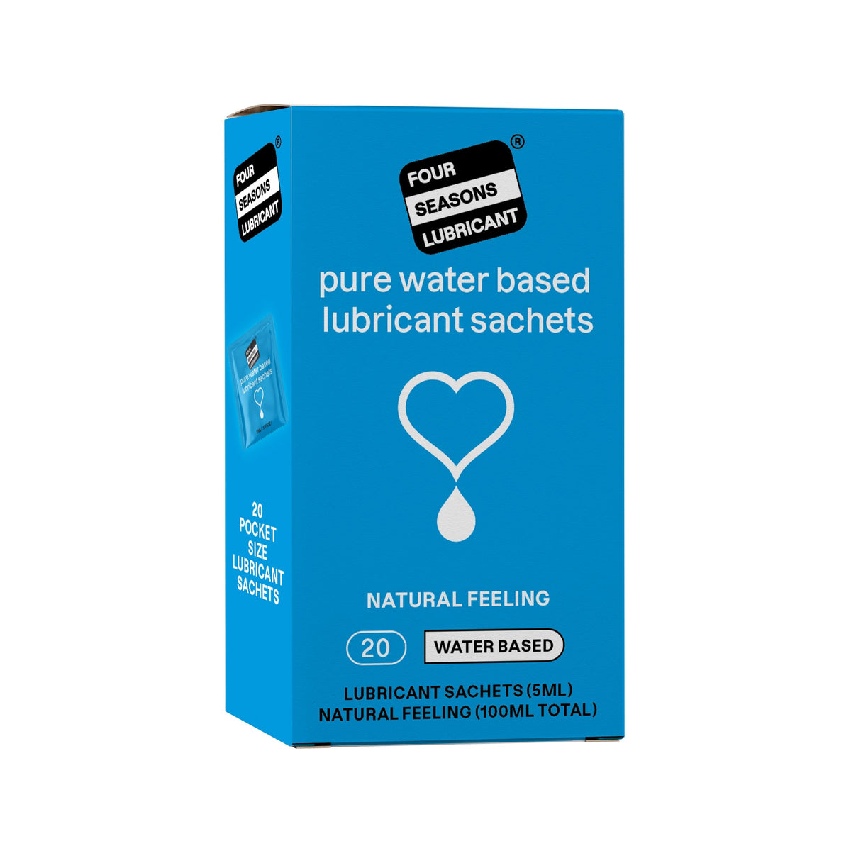 Four Seasons 20 Pack Water Based Lube Sachets (5ml) > Lube > Water Based Main image