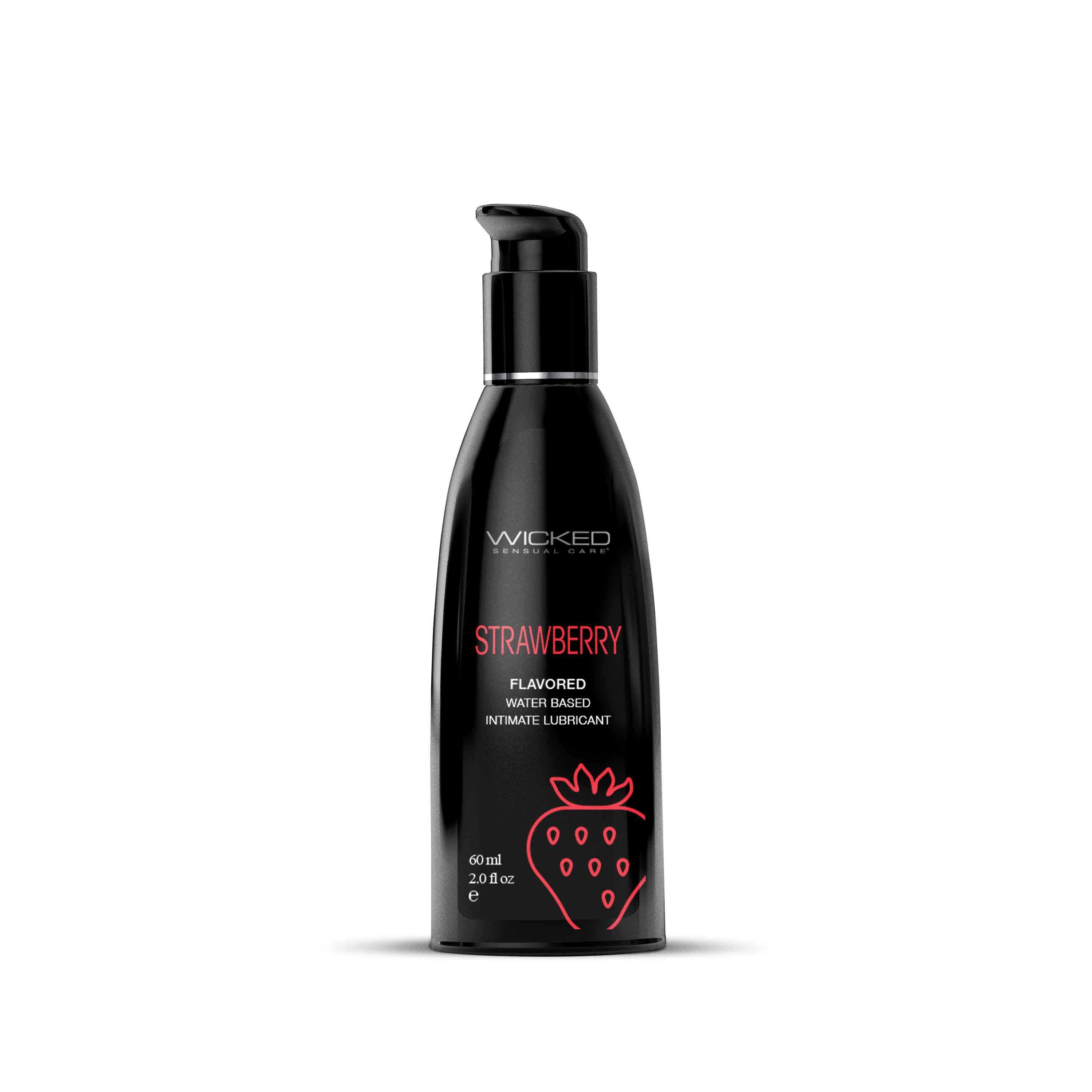 Wicked Aqua Strawberry (60 ml) – Water-Based Strawberry Flavored Lubricant ... No Colour Selected > Lube > Flavoured