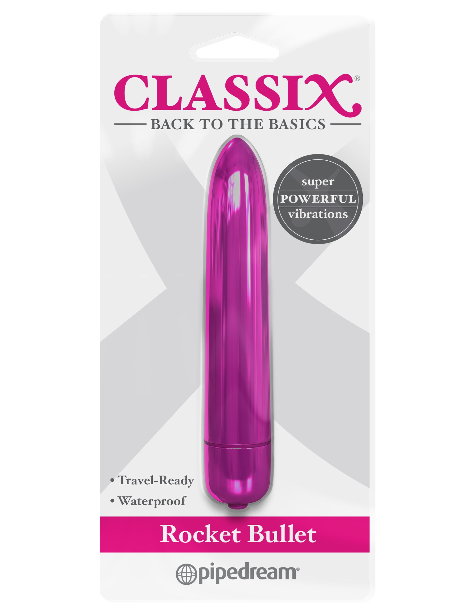 Classix Rocket Metallic Bullet Vibrator 8.9 cm for Intimate Adventures BULLETS