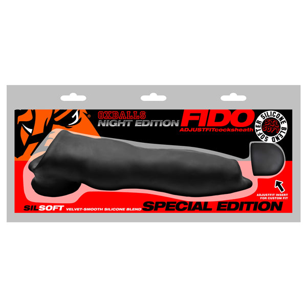 Fido Velvet-Smooth Beast Night 9-Inch Cocksheath Black > Sex Toys For Men > Penis Sleeves