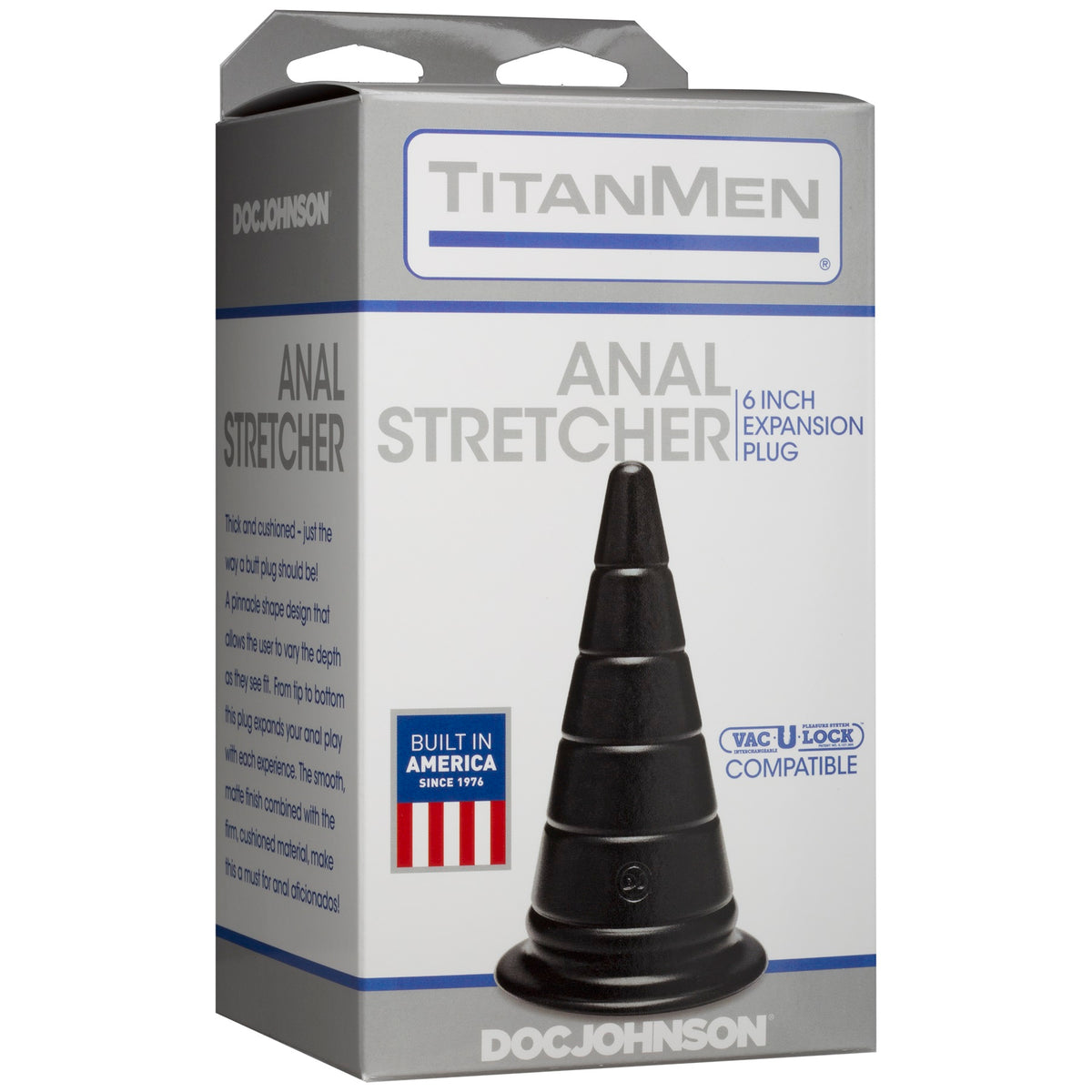 TitanMen 6 Inch Anal Stretcher Plug with Ribbed Texture Design > Anal Range > Oversized Anal Toys
