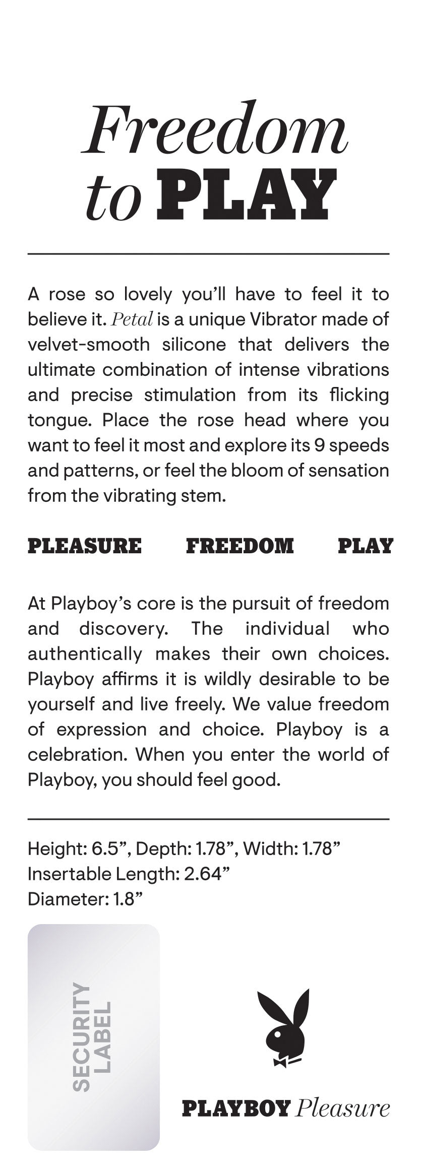 Playboy Pleasure PETAL Vibrator with Tongue-Flicking Head > Sex Toys For Ladies > Rose Stimulators