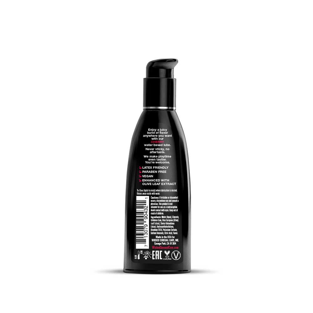 Wicked Aqua Cherry – Cherry Flavored Water-Based Lubricant 60 ml Bottle > Lube > Flavoured