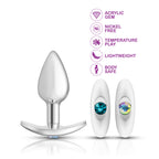 Cheeky Charms Silver Anchor Butt Plug with Clear and Teal Jewel Kit > Anal Range > Jewel Butt Plugs