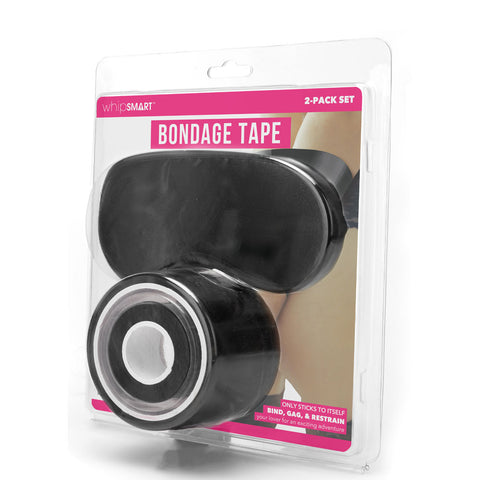 WhipSmart Bondage Tape 30 Metre Black Self Adhesive Restraint Tool Black Restraints
