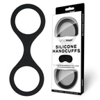 WhipSmart Silicone Handcuffs - Black with Free Blindfold - 19 cm Default Title > Bondage Gear > Handcuffs