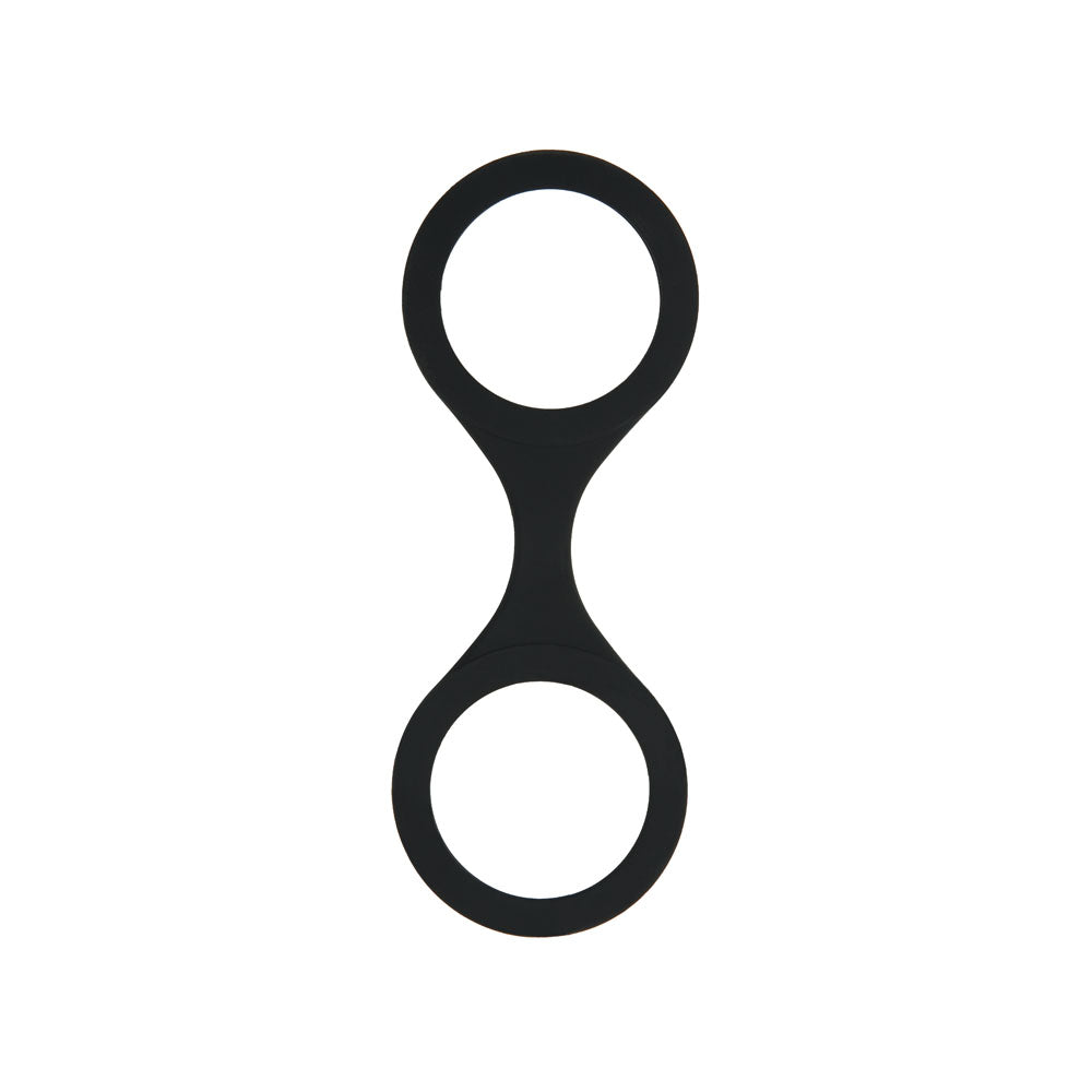 WhipSmart Silicone Handcuffs - Black with Free Blindfold - 19 cm BONDAGE-TOYS
