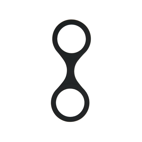 WhipSmart Silicone Handcuffs - Black with Free Blindfold - 19 cm BONDAGE-TOYS