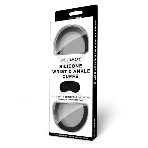 WhipSmart Silicone Wrist and Ankle Cuffs for Comfortable Bondage Play Restraints