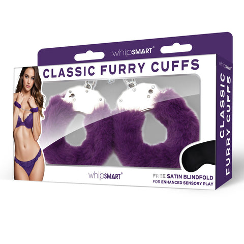 WhipSmart Classic Furry Cuffs – Comfortable Sensory Play with Plush Faux Fur Restraints