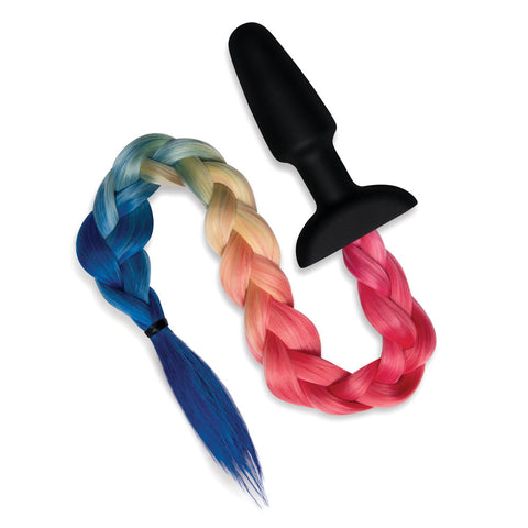 WhipSmart Furry Tales Silicone Rainbow Tail Anal Plug Tails