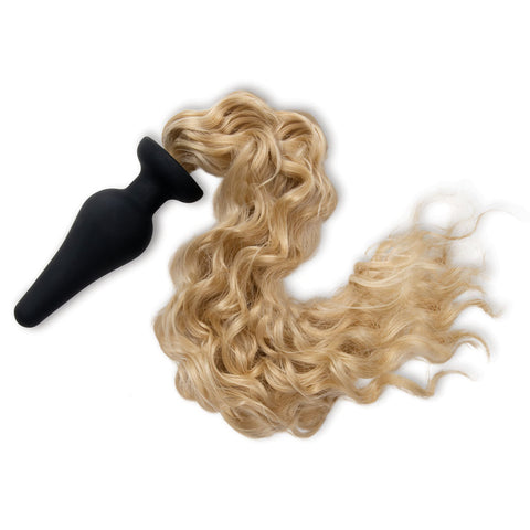 WhipSmart Furry Tales 4 Inch Silicone Pony Tail Butt Plug Brown Tails