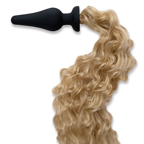 WhipSmart Furry Tales 4 Inch Silicone Pony Tail Butt Plug Brown Tails