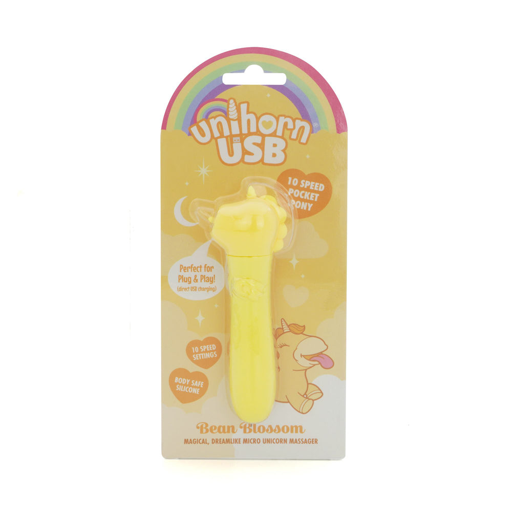 Unihorn USB Bullet Bean Blossom 10 Speed USB Rechargeable Vibrator Yellow BULLETS
