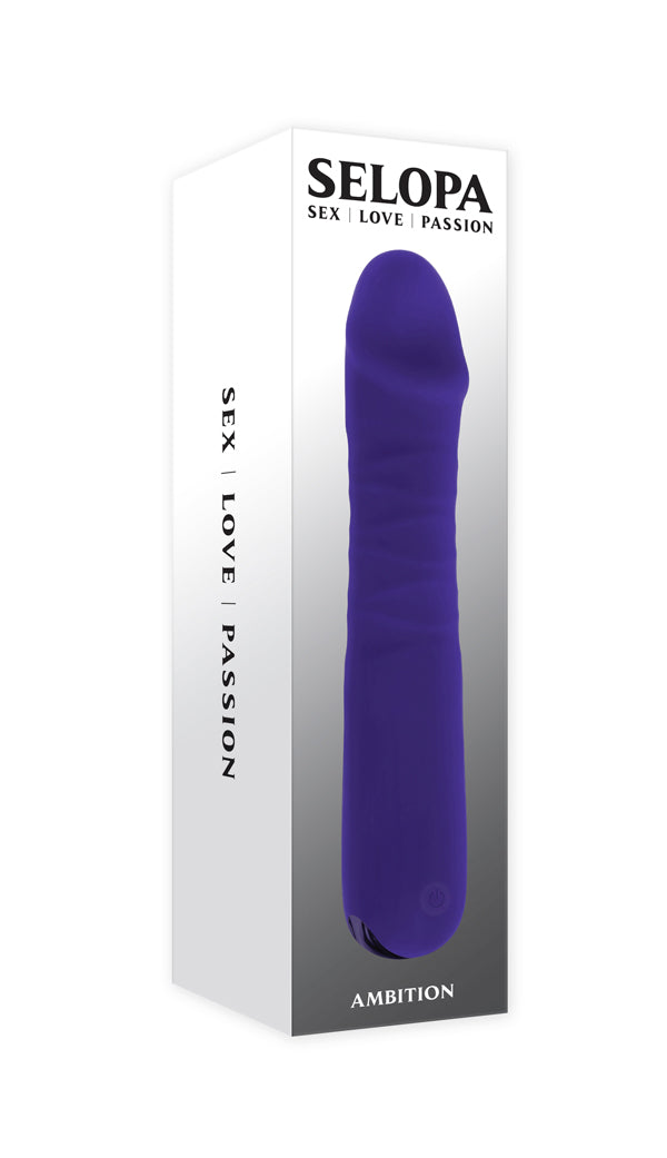 Selopa Ambition - 17 cm USB Thrusting Vibrator Purple > Vibrators > Standard Vibrators