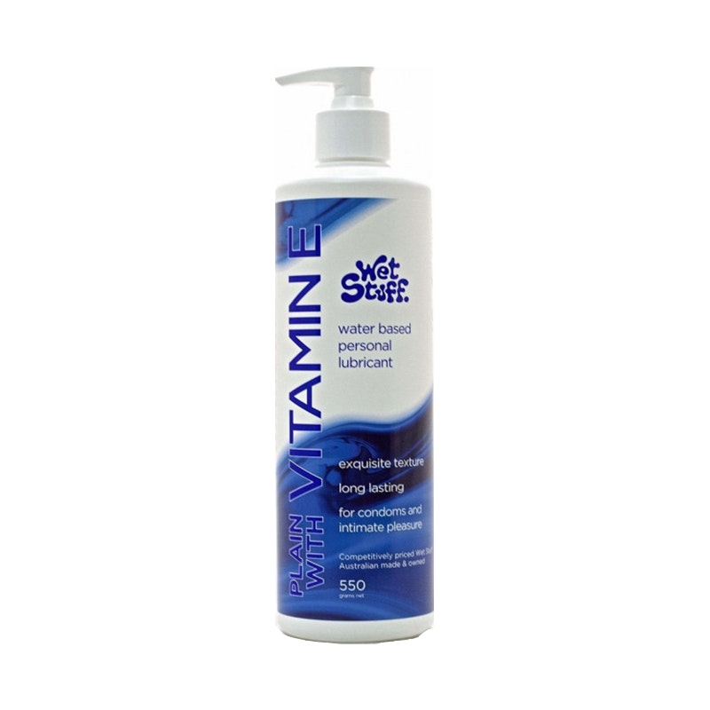 Wet Stuff Plain Personal Lubricant with Vitamin E Pump 550g Default Title Water Based Lube