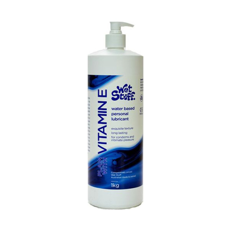 Wet Stuff Plain Water-Based Lubricant with Vitamin E Pump 1kg Default Title Water Based Lube