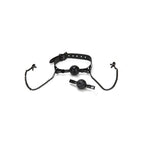Whip Smart Diamond Ball Gag with Nipple Clips in Black > Bondage Gear > Gags and Bits