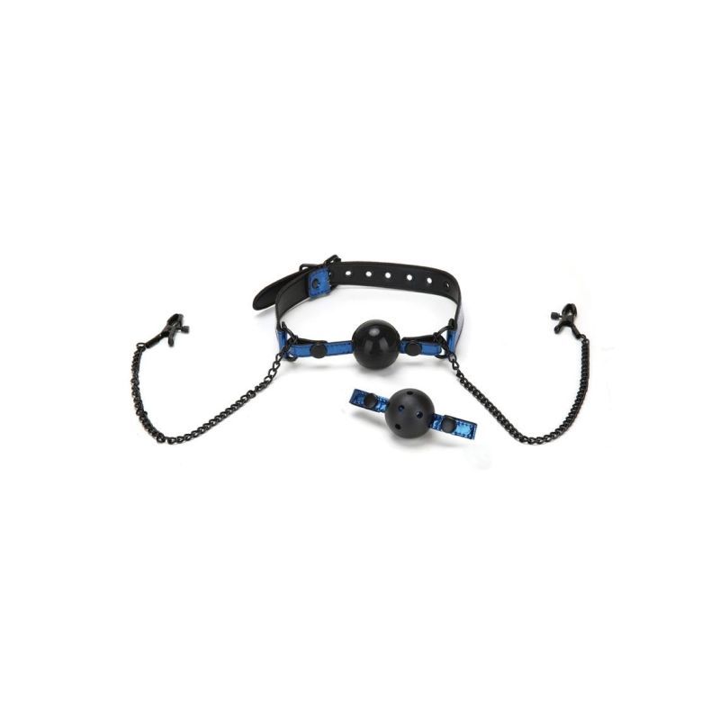 Whip Smart Diamond Ball Gag with Nipple Clips > Bondage Gear > Gags and Bits Main image