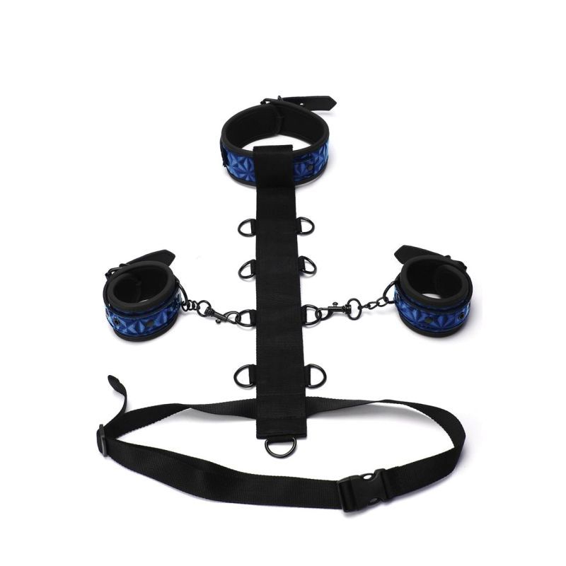 Whip Smart Diamond Body Restraint Three Piece Set Blue > Bondage Gear > Restraints Main image