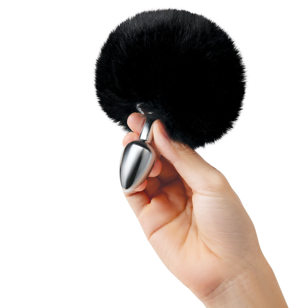 WhipSmart Furry Tales Bunny Tail Black Metal Plug Secondary image