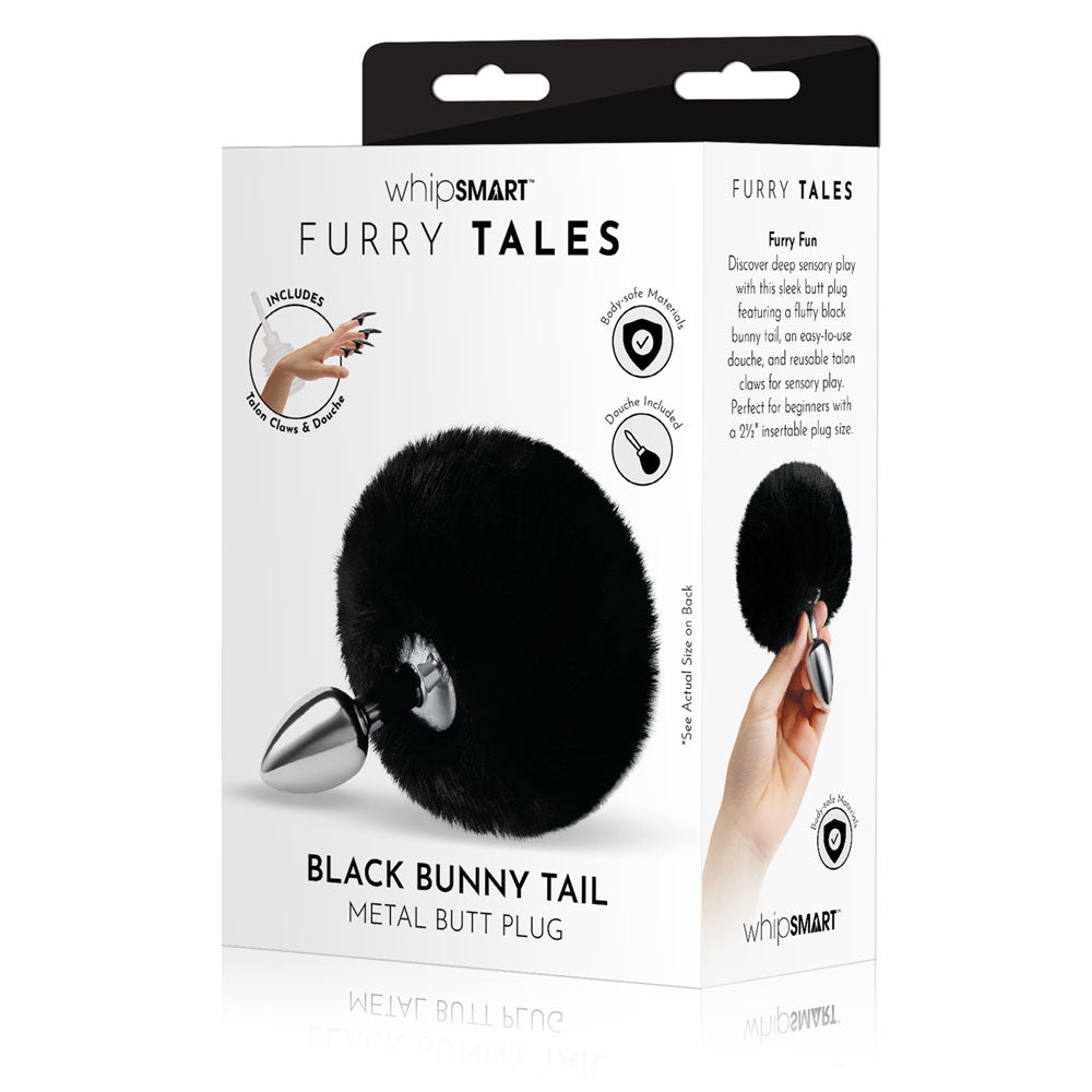 WhipSmart Furry Tales Bunny Tail Black Metal Plug > Anal Range > Tail Butt Plugs Main image