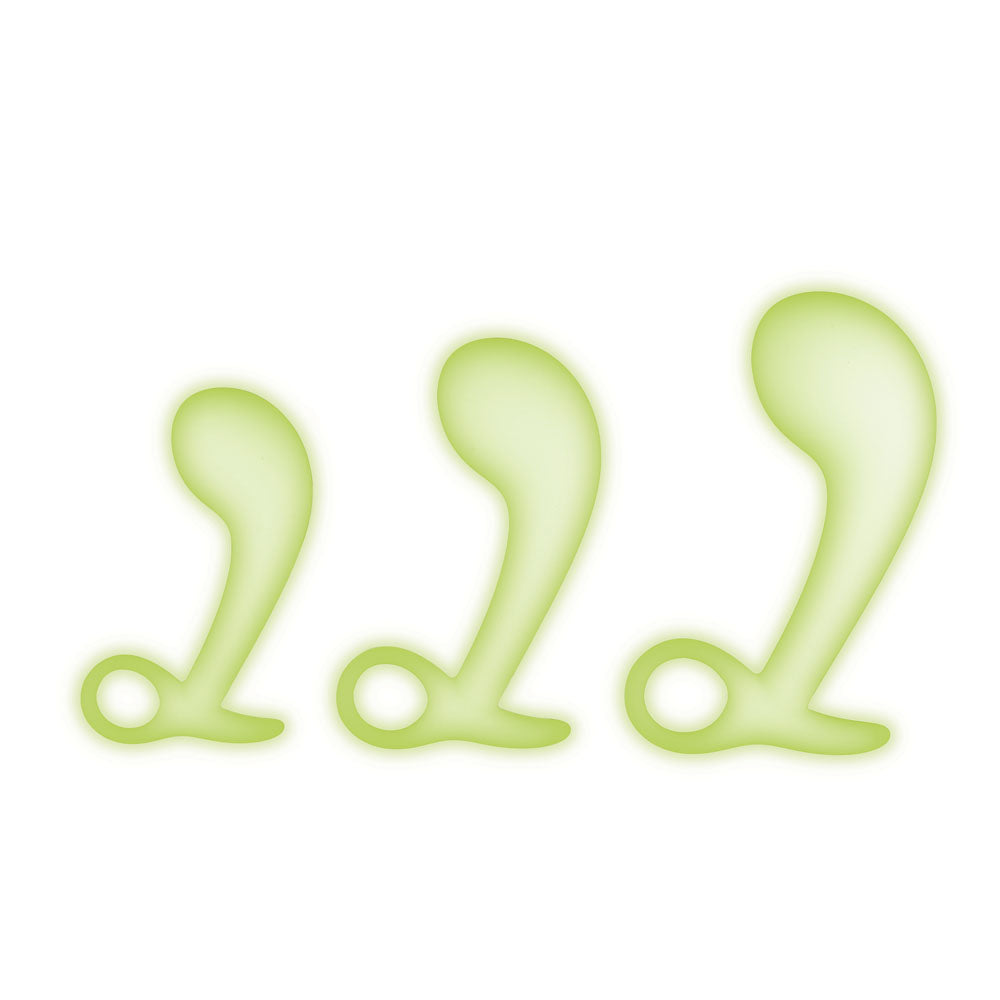 WhipSmart Glow in the Dark Three Piece Prostate Training Kit > Anal Range > Prostate Plugs Main image