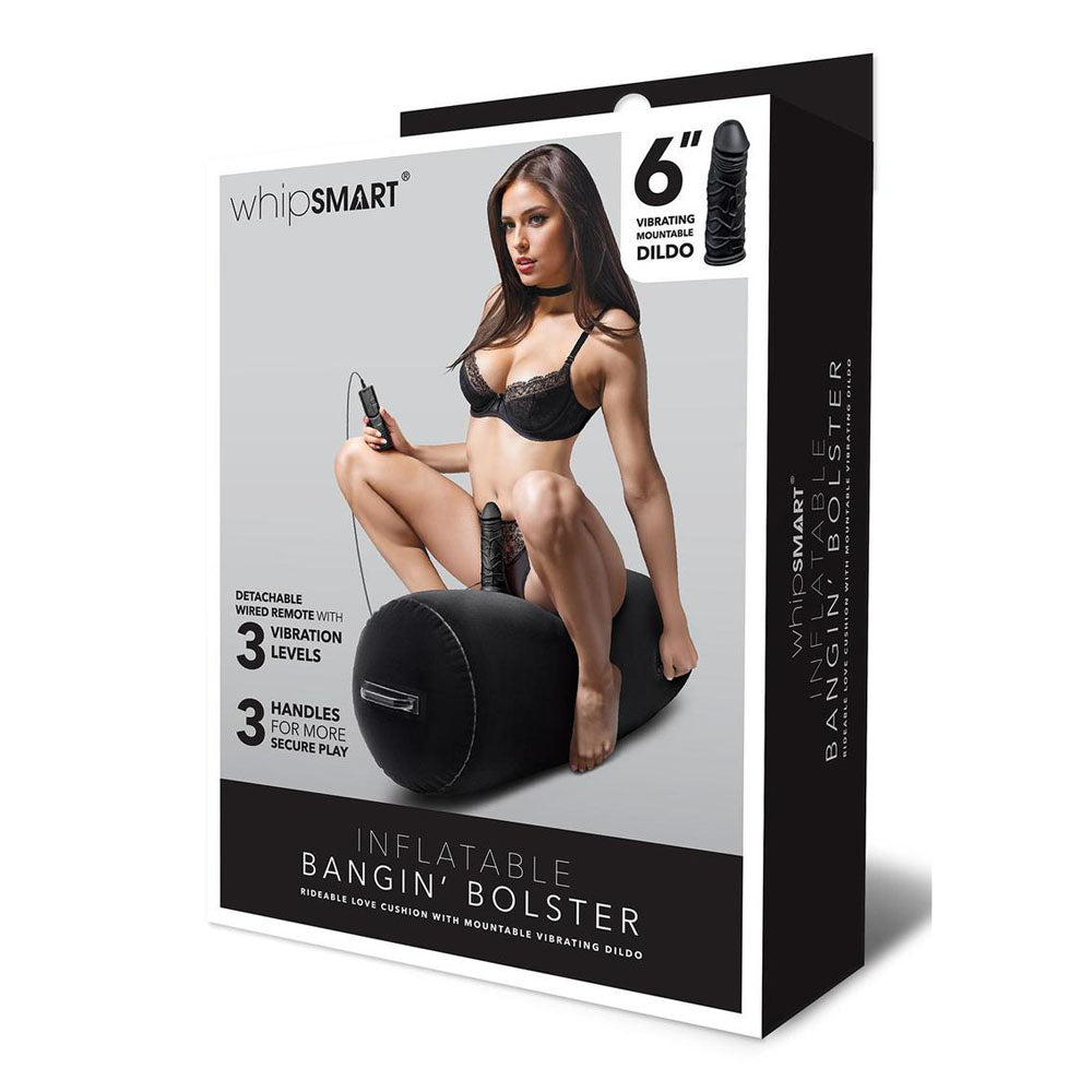 Whipsmart Inflatable Bangin Bolster With 6 Inch Vibrating Dong Black Sex Positioners