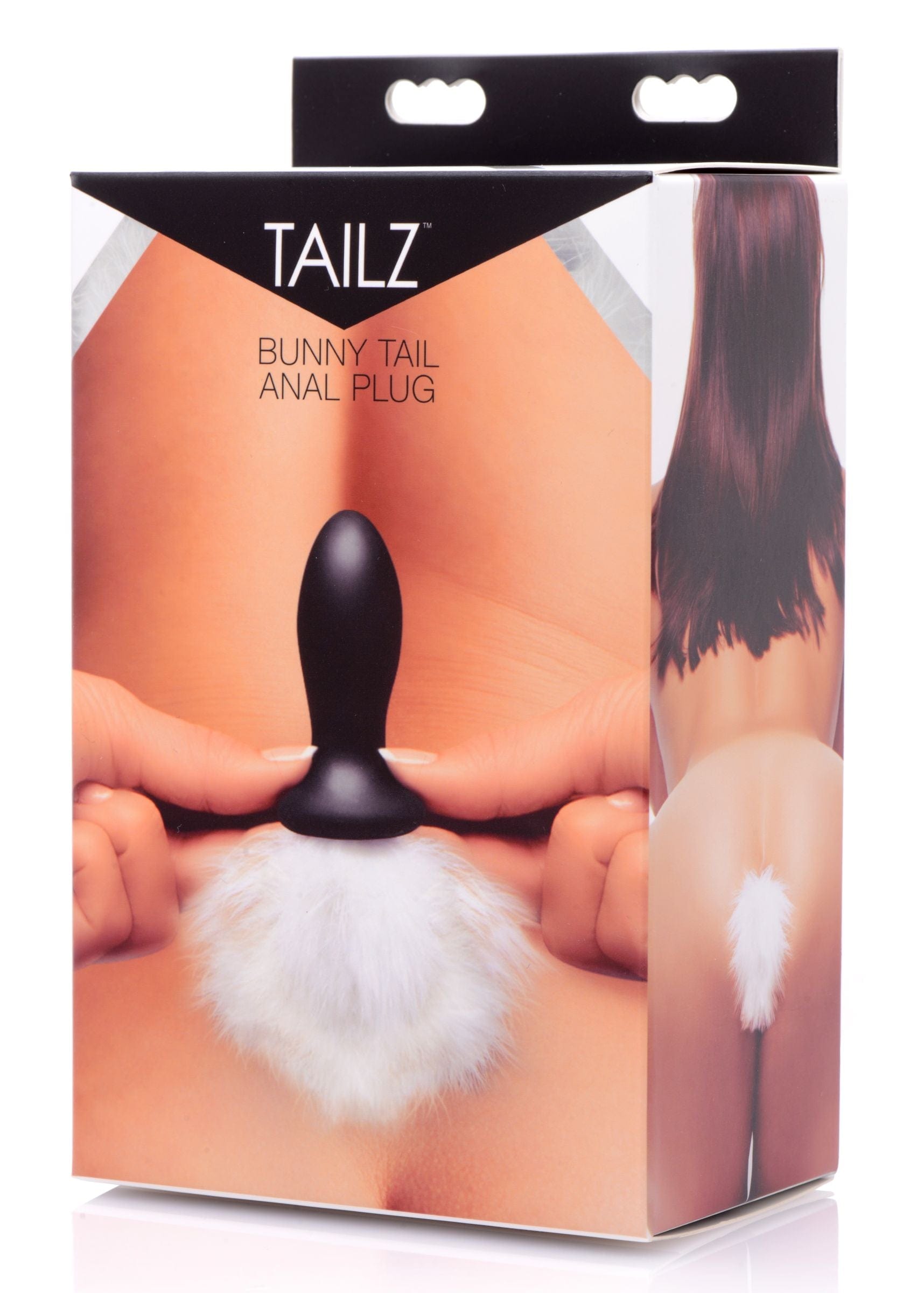 White Bunny Tail Anal Plug – Soft Silicone With Fluffy Tail Anal Plug Secondary image