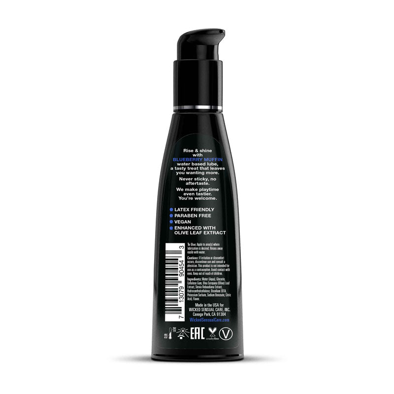 Wicked Aqua Blueberry Muffin Water Based Lubricant 120ml 4 Ounces Secondary image