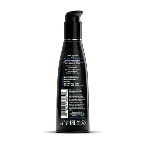 Wicked Aqua Blueberry Muffin Water Based Lubricant 120 mls 4 Ounces Flavoured Lube
