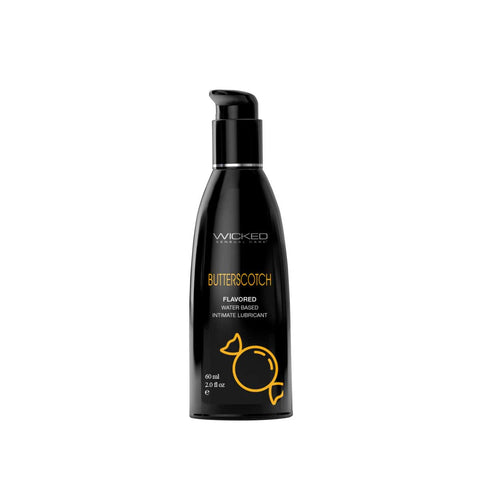 Wicked Aqua Butterscotch Lubricant 60 ml Tasty Water-Based Pleasure Flavoured Lube