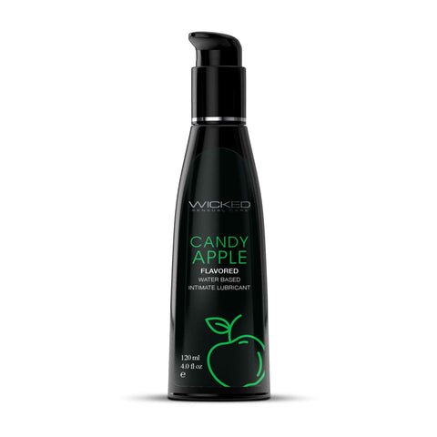 Wicked Aqua Candy Apple 120 ml Water Based Lubricant Bottle Flavoured Lube