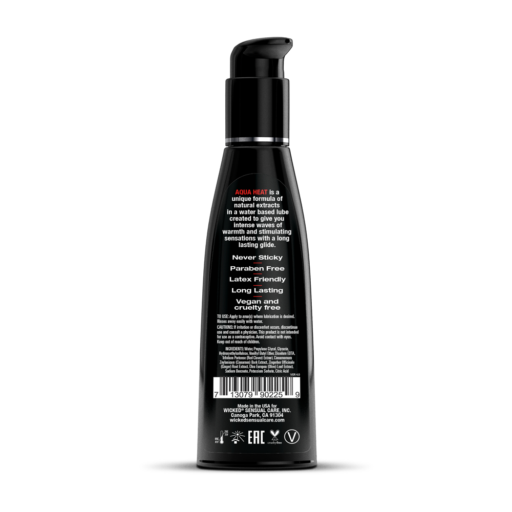 Wicked Aqua Heat Warming Water Based Lubricant 120ml 4 Ounce > Lube > Water Based