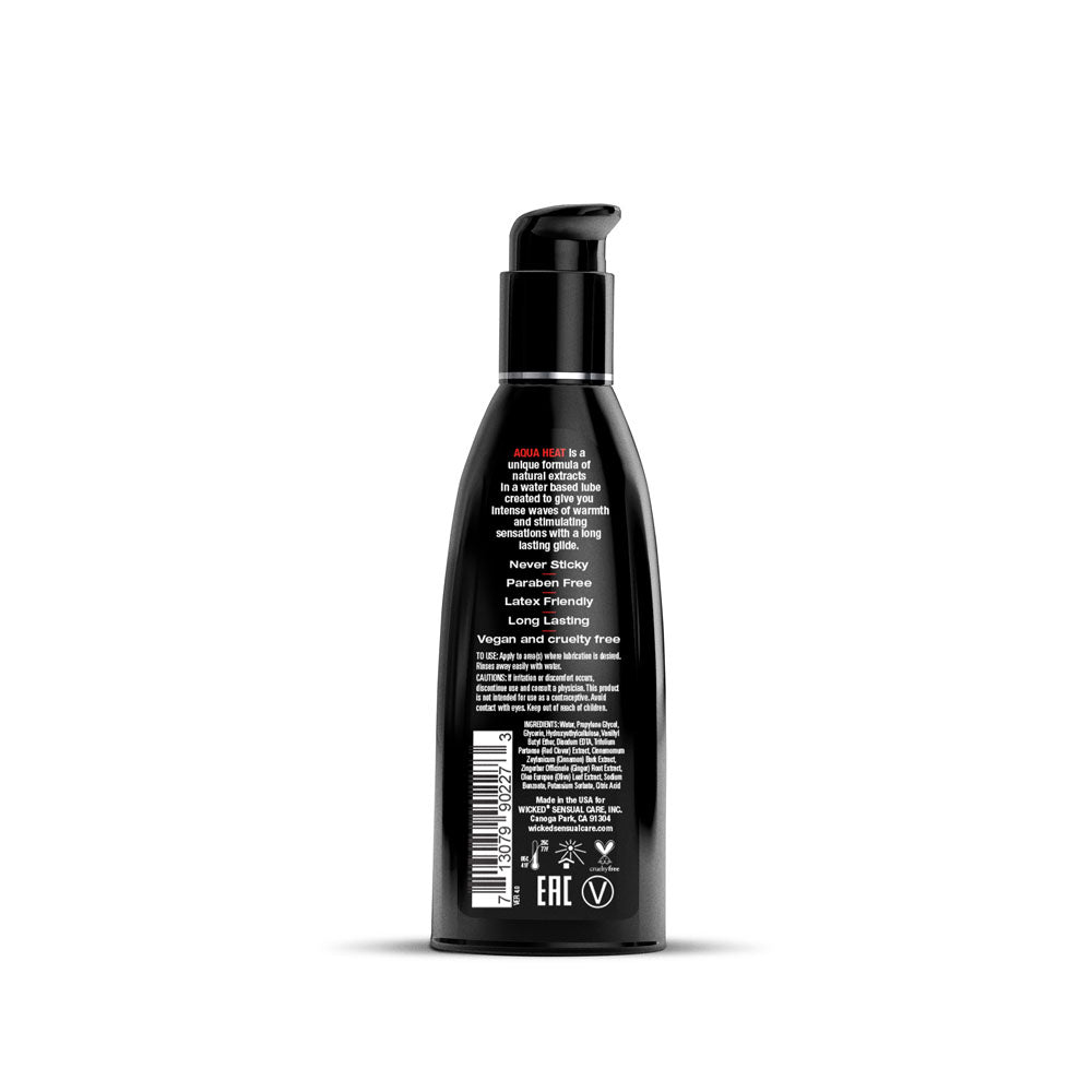Wicked Aqua Heat Warming Water Based Lubricant 60ml 2 Ounce Bottle Secondary image