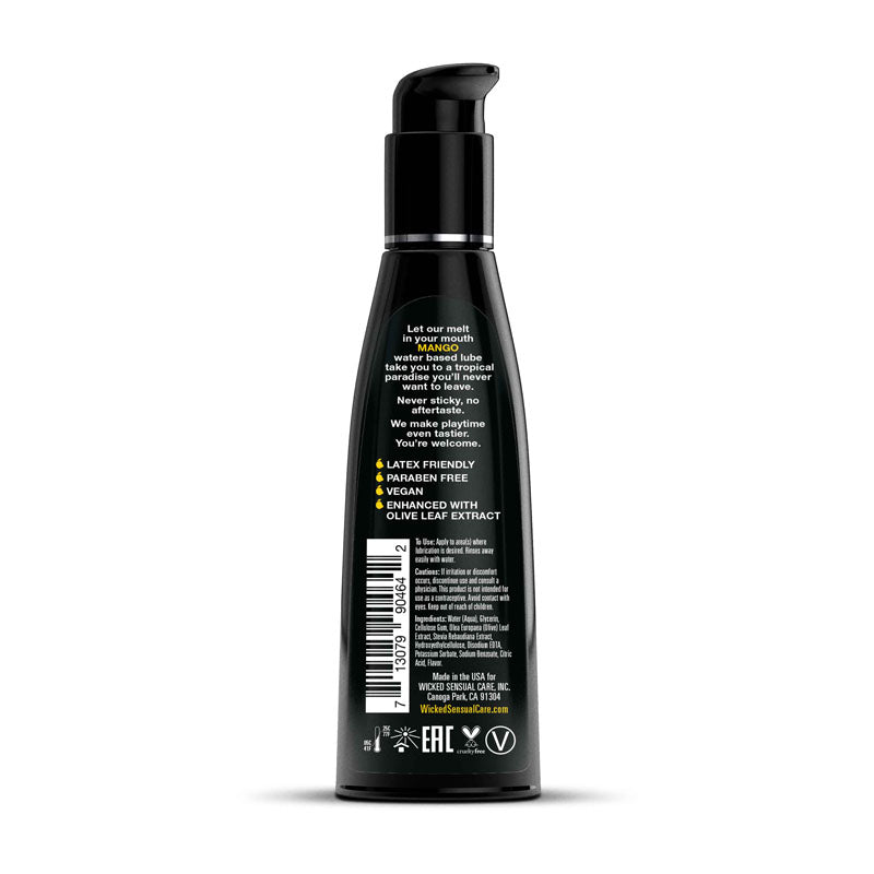 Wicked Aqua Mango Lubricant 120ml - Mango Flavored Water Based > Lube > Flavoured