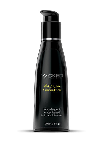 Wicked Aqua Sensitive Water Based Lubricant 120 ml 4 Ounce Water Based Lube