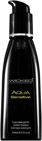 Wicked Aqua Sensitive Water Based Lubricant 240ml 8 Ounce Bottle > Lube > Water Based