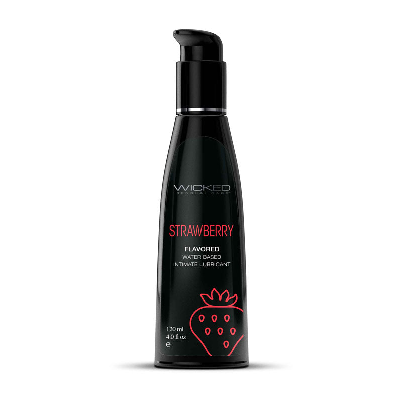 Wicked Aqua Strawberry Water-Based Lubricant 120ml (4 oz) > Lube > Flavoured Main image