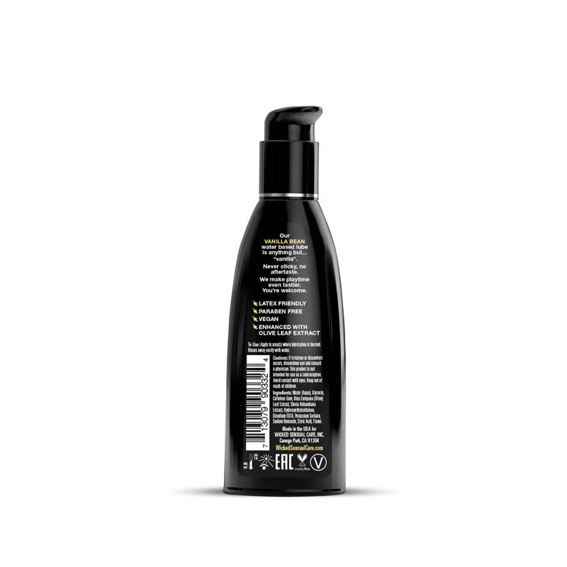 Wicked Aqua Vanilla Bean 60ml Water Based Flavored Lubricant Secondary image