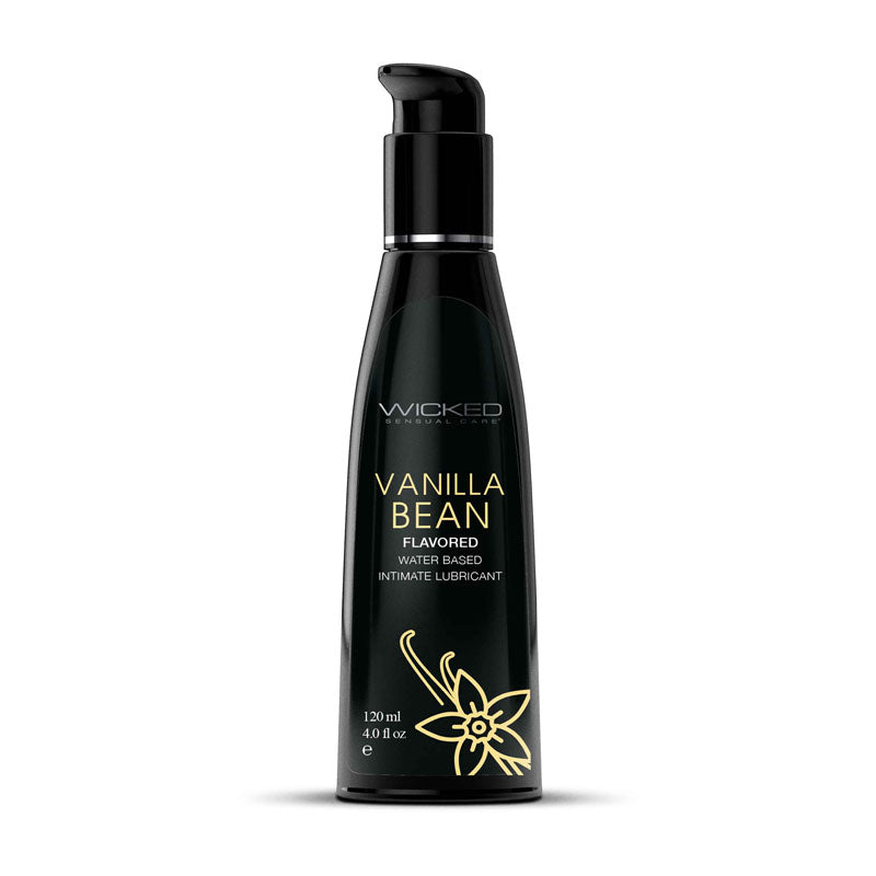Wicked Aqua Vanilla Bean Water Based Lubricant 120 ml (4 oz) Flavoured Lube