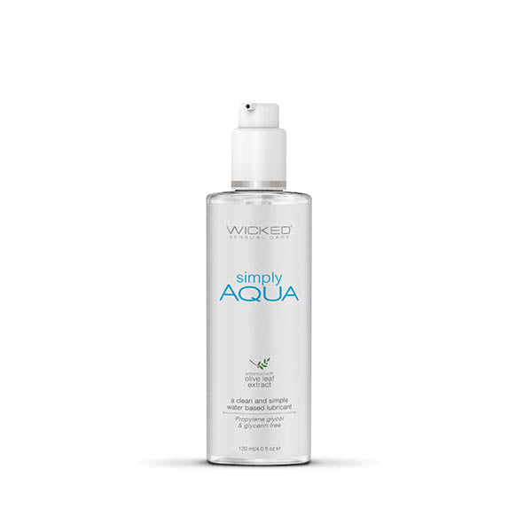 Wicked Simply Aqua Water Based Lubricant 120ml 4 Ounce Bottle > Lube > Water Based Main image