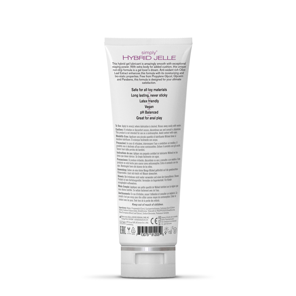 Wicked Simply Hybrid Jelle 120ml - Premium Anal Lubricant Secondary image