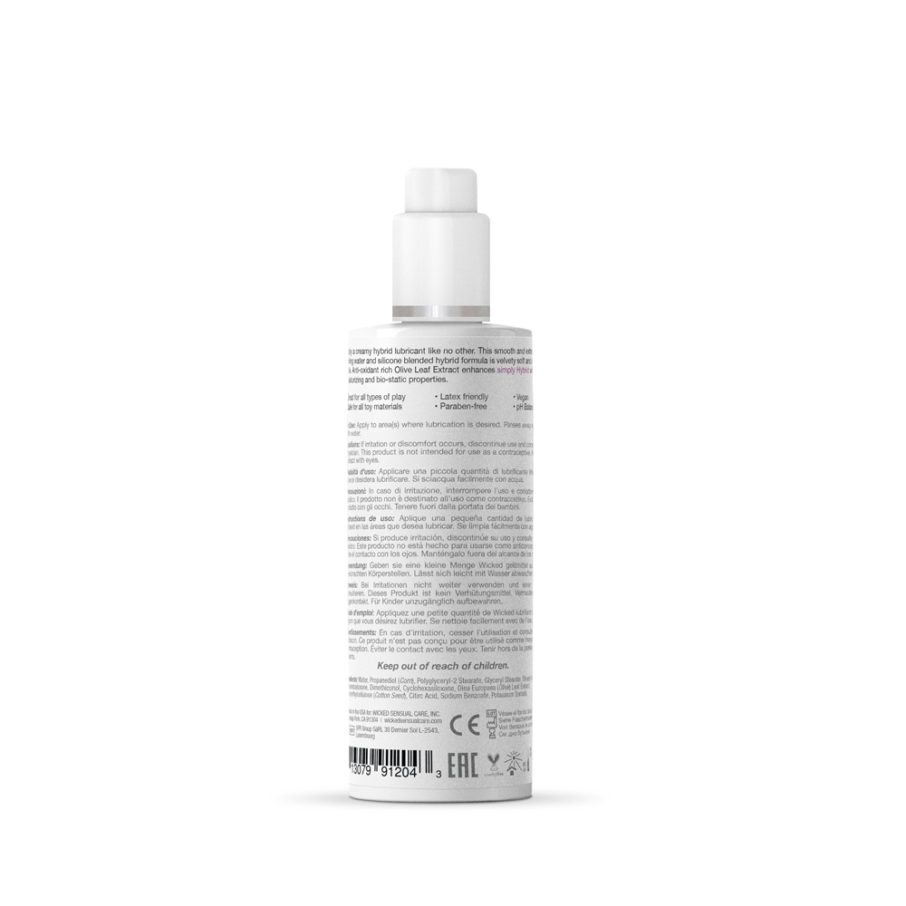 Wicked Simply Hybrid Lubricant 120ml - Water & Silicone Blend > Lube > Hybrid