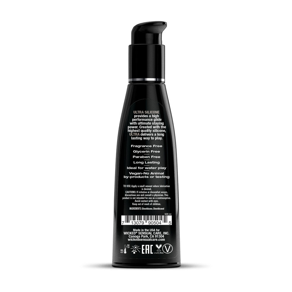 Wicked Ultra Silicone Lubricant 120 ml 4 Ounce Bottle Silicone Lubricant