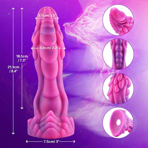 Wildolo 8.4 Inch Silicone Vibrating Amor Dildo – Remote and App-Controlled Dildo Sex Machine Attachments