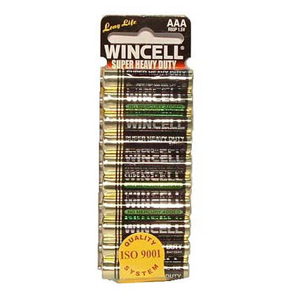 Wincell Super Heavy Duty AAA Batteries 10 Pack for Electronics and Toys Batteries