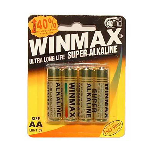 Winmax AA Super Alkaline Batteries 4 Pack for High-Drain Devices Default Title Batteries