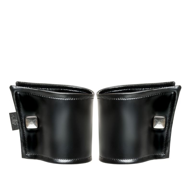 Wrist Wallet Pair Black Wetlook High-Gloss Material with Hidden Zipper Wrist Cuffs > Clothes > Unisex Leather